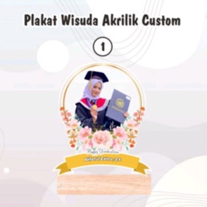 Kado Wisuda Akrilik, Plakat Wisuda Custom, Vandel wisuda Akrilik