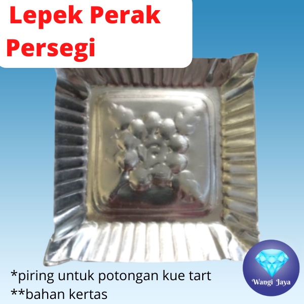 Lepek Tulang Silver isi 30 pcs Lepek Kertas Silver Kotak isi 30 pcs Piring Kertas Silver