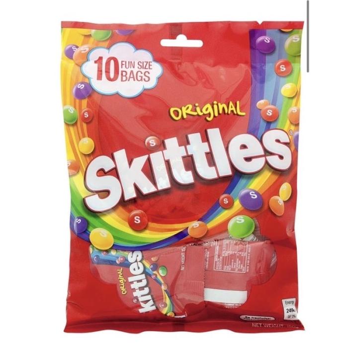 

BAYAR DITEMPAT Skittles Candies - Original (Fun Size Bag) 10 pack x 15gram Permen /PERMEN LUNAK/PERMEN VIRAL/PERMEN MILO/PERMEN YUPI/PERMEN JADUL/PERMEN KARET