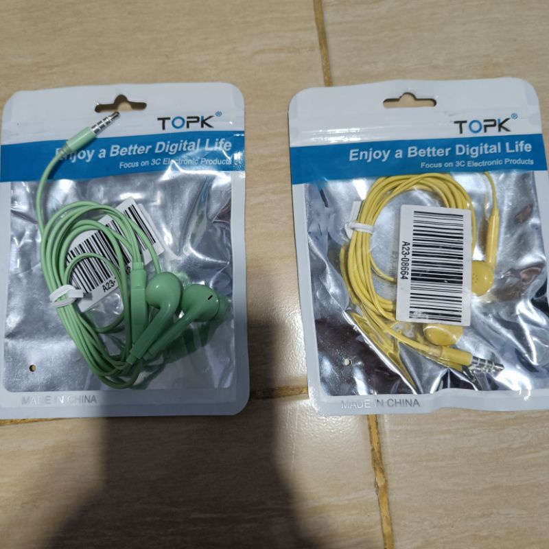 topk earphone build in mic suara jernih