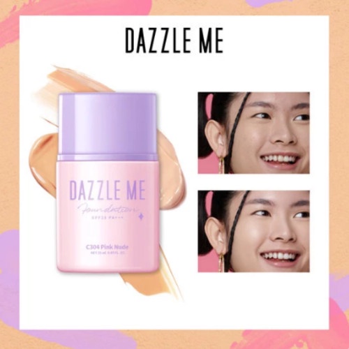 ❣️Rakkistore99❣️ DAZZLE ME Day by Day Foundation - Full Coverage Oil control Long Lasting Makeup SPF 25 PA+++