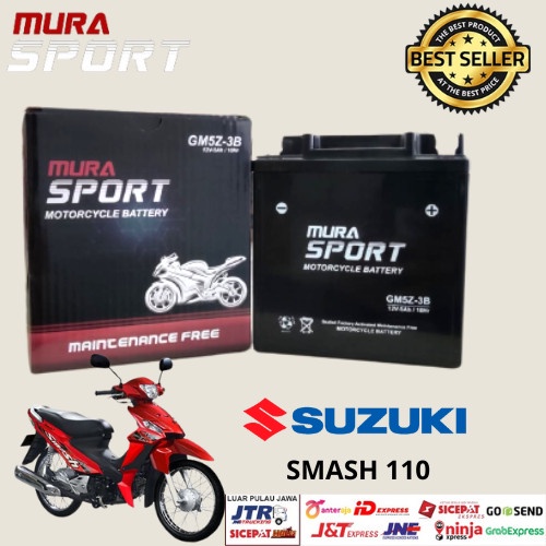 aki motor kering smash 110 mura gm5z paling murah