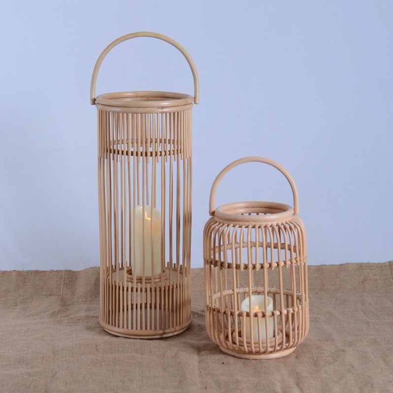 Rattan Lantern Natural Rotan Asli Kualitas Export RCLP-20010/RCLP-20024