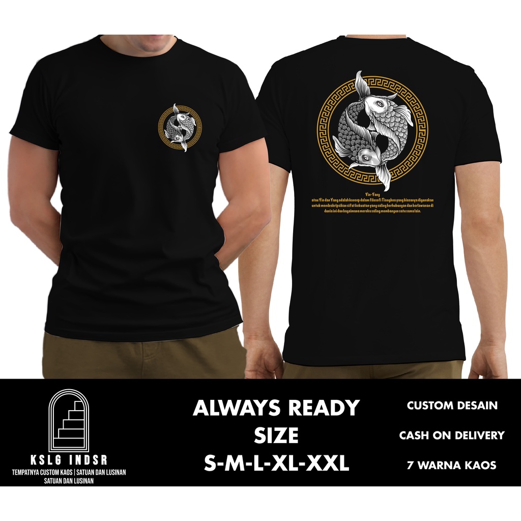 Kaos KOI YIN DAN YANG Pecinta Koi Nusantara Koi Indonesia - Kaosilogis