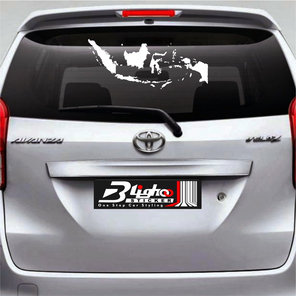 BLIGHOO - CUTTING STICKER MOBIL PETA PULAU INDONESIA 50CM STIKER MOBIL KEREN