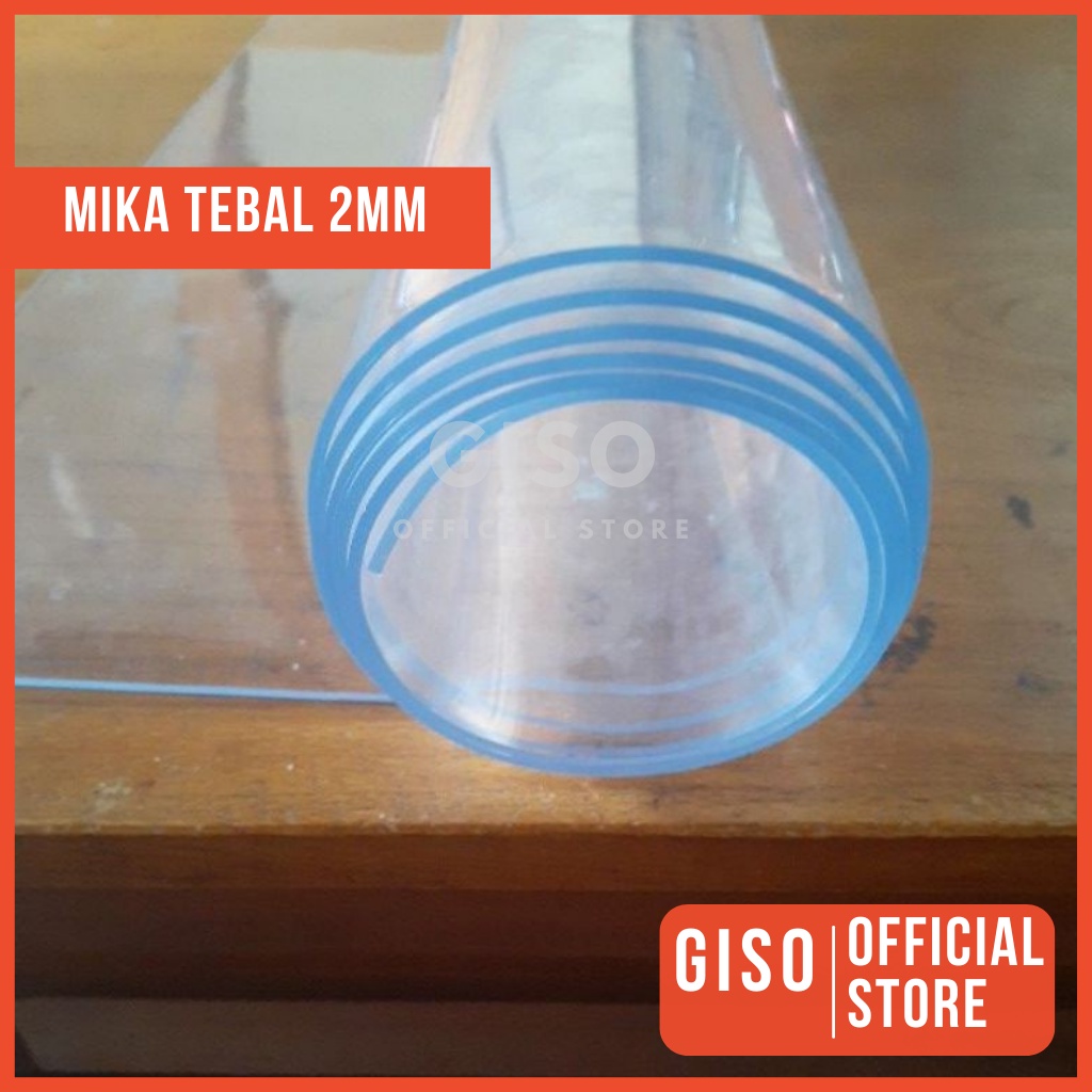 Taplak Meja Plastik Mika Tebal 2mm Bening Lentur Meteran Bisa Custom