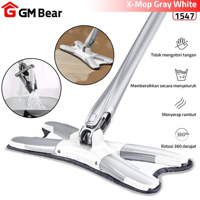 GM Bear Alat Pel Otomatis X - Shape 1547 - Ultra Mop Flat Mop X-Shape