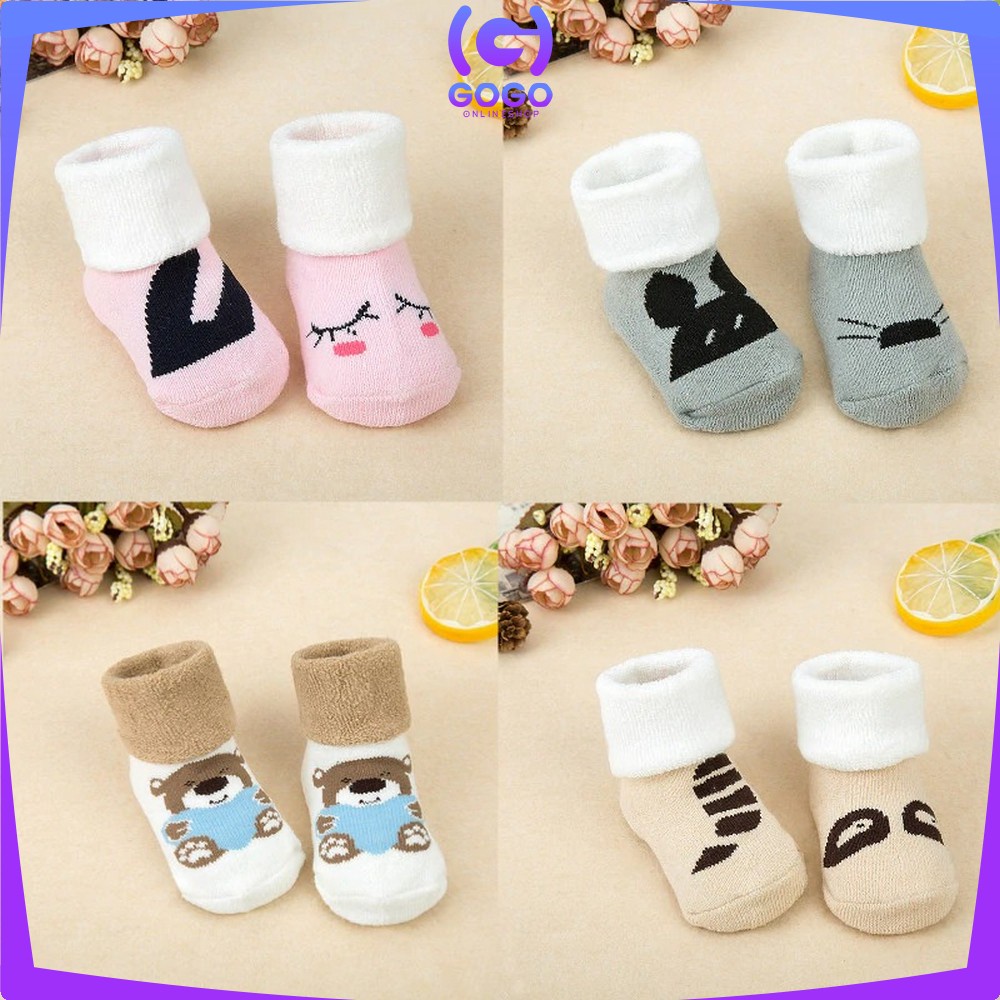 GOGO-P4 Kaos Kaki Anak Bayi Lucu Bahan Katun Kaus Kaki Prewalker Fashion Bayi Unisex Murah Import