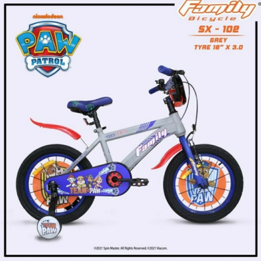 Sepeda Anak BMX Family SX-102 Paw Patrol 12/ 16 Inch