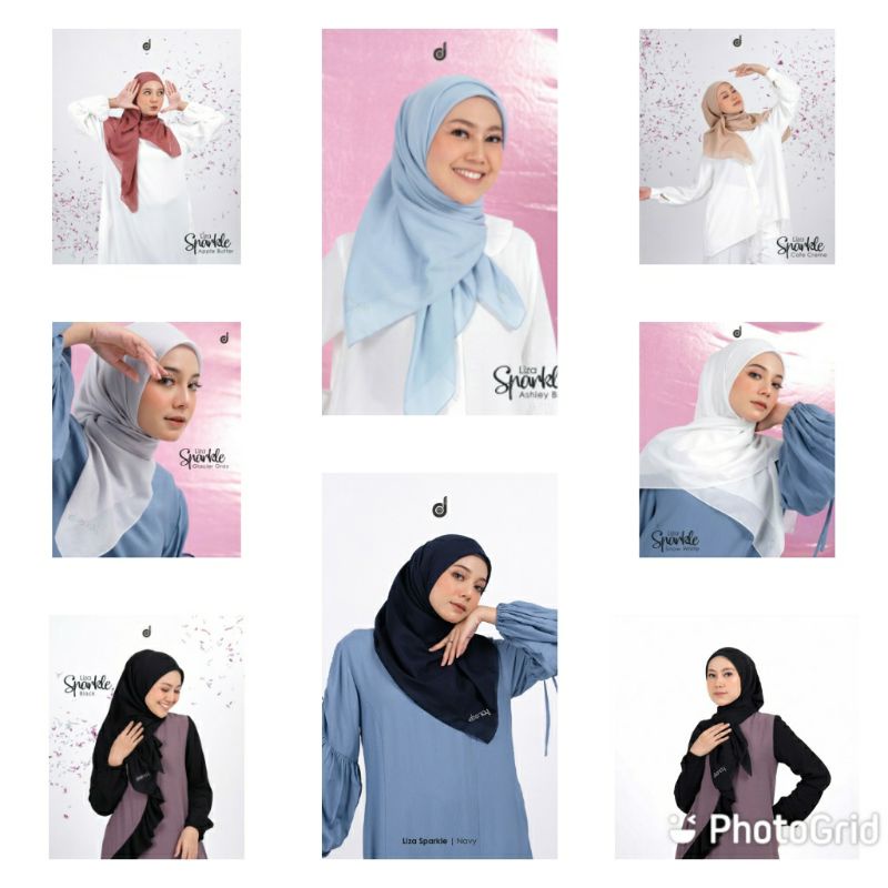 HIJAB DEENAY LIZA  DUSTY PINK BEAVER CARAMEL CASTLE CASTEL WALL LAVA SMOKE MOONLIGHT ULTIMATE GRAY N