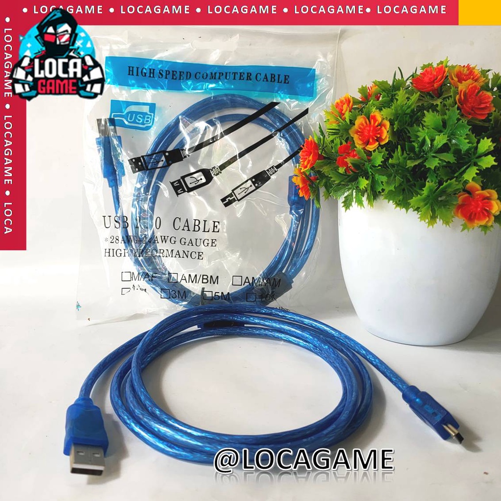 KABEL CAS CABLE  CHARGER STICK STIK PS3 WARNA BIRU POLOS