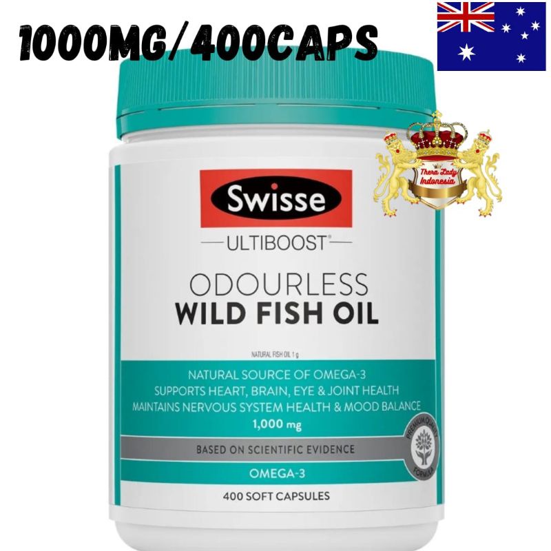 Swisse Ultiboost Odourless Wild Fish Oil 1000mg 400 Capsules