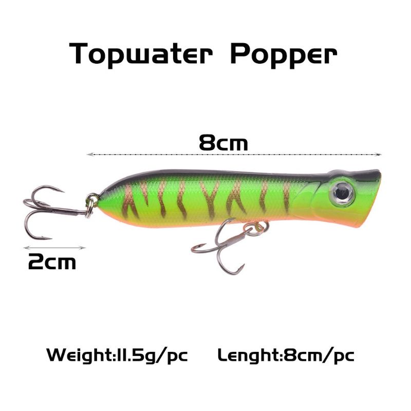 top water poper 8cm 11gram