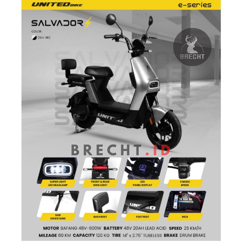 Sepeda Listrik E-Bike United Bike Salvador 600 Watt
