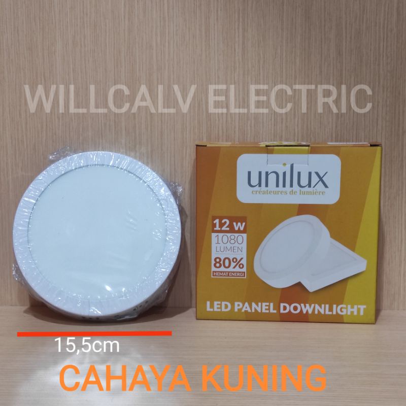 LAMPU PANEL OB TEMPEL 12W KOTAK BULAT / LAMPU PANEL 12W OB TEMPEL KOTAK BULAT UNILUX