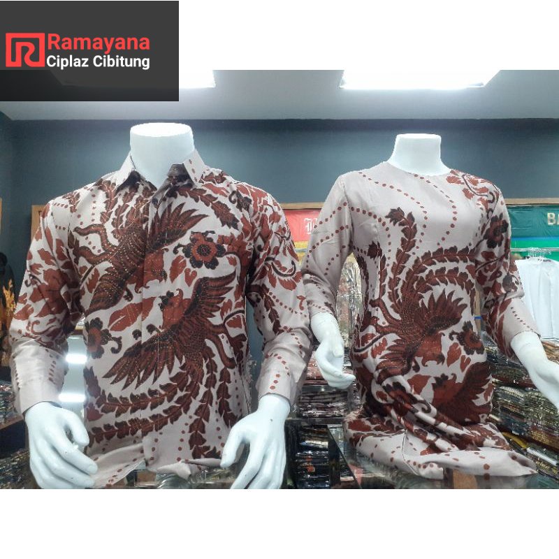 Batik Couple Pria & Wanita / Brand Original Bali Lestari / Ramayana Cibitung