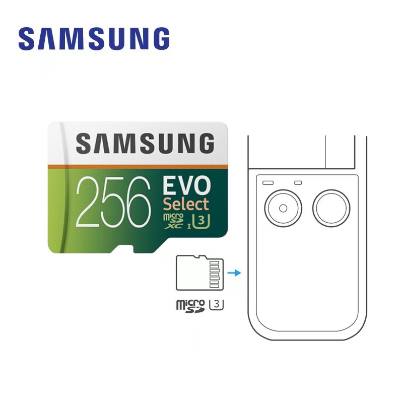 Samsung EVO Select micro SDHC UHS-1 Memory Card CLASS 10 U3 FHD Kartu Memori 32GB/64GB/128GB/256GB/512GB Transfer higga 100MB/S SD TF Card With SD adapter