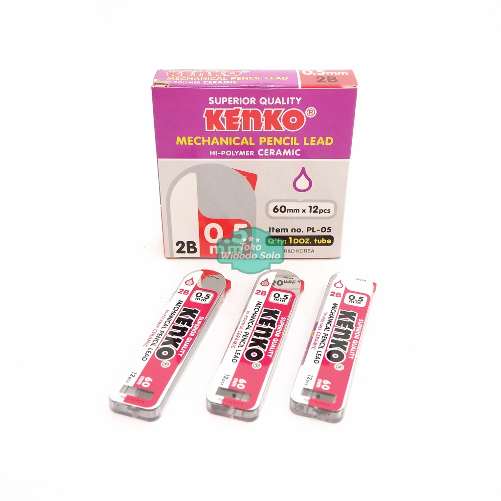 

Isi Pensil Mekanik 2B 0,5mm Kenko PL 05 Hitam (Mechanical Pencil Lead) - 1 Box Isi 144 Buah