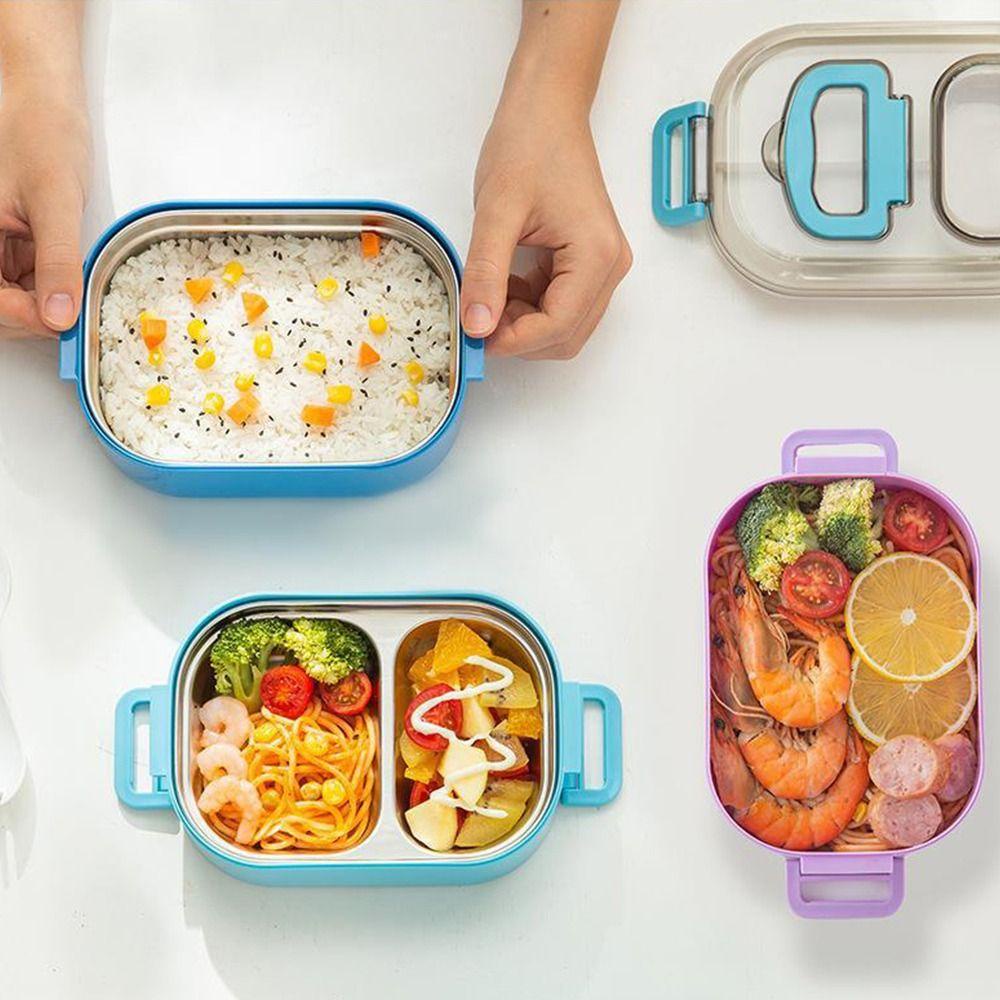 Preva Lunch Box Microwavable Untuk Pelajar Pekerja Kantor Dengan Sendok Wadah Makanan