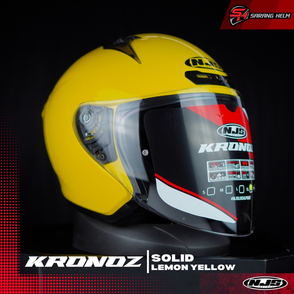 NJS Kronoz Solid - Helm Half Face | NJS | Kronoz | Kronoz Polos | Kronoz Ori | NJS ORI | Helm Polos | NJS Polos | SNI