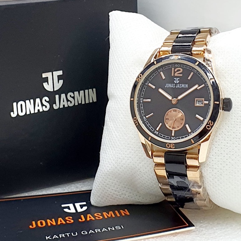 BEST SELLER JAM TANGAN WANITA JONAS JASMIN I135 CHRONO DETIK BAWAH TANGGAL AKTIF DM 3.8CM FREE BOX ORI &amp; BATERAI || JAM TANGAN FASHION WANITA JAM TANGAN CEWEK MURAH