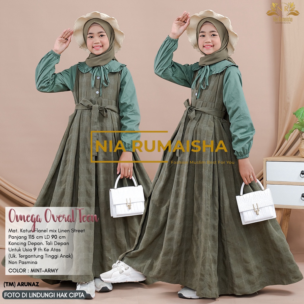 Omega Overal Kids Anak Muslim Original Produk By Nia Rumaisha