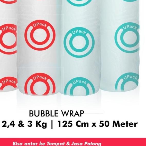 

Bubble Wrap UPack 125 cm x 50 Meter 2,3 kg - 3kg, Bening