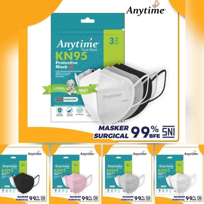 PERA644 ANYTIME MASKER KN95 ISI 3 PCS 5PLAY t-lianababy Murah
