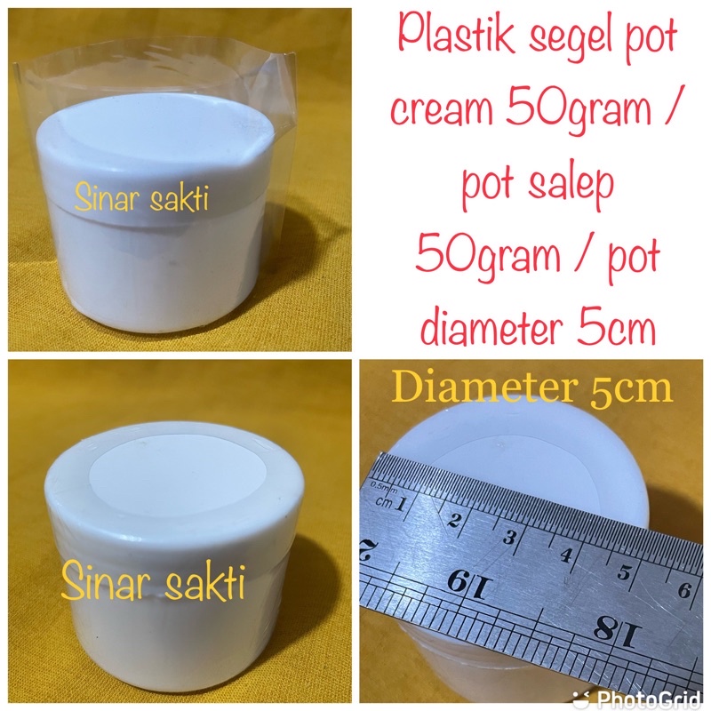plastik segel pot cream 50gram / plastik segel pot salep 50gram / plastik segel pot cream