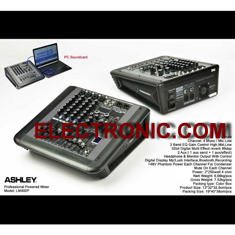 Power mixer Ashley LM400P original ashley LM 400P 4 channel ashley lm 400p