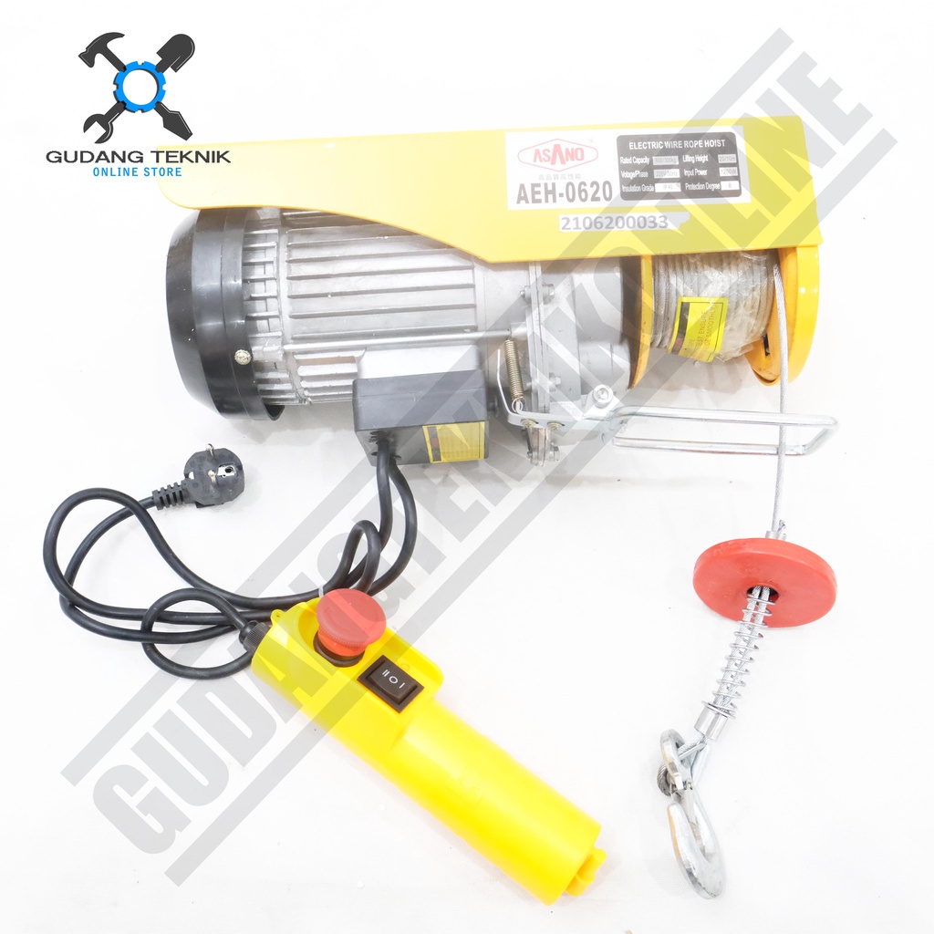 Electric Hoist 600 Kg 12 Meter 20 Meter AEH0612 AEH0620 ASANO x PAA600 KISUBA / Hoist Katrol 12 20 Meter Katrol Listrik 12M 20M 600Kg AEH0612 AEH0620 ASANO X PAA 600 KISUBA