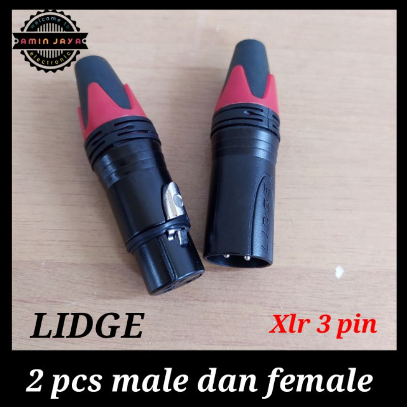 Jack xlr male dan female / jack canon sepasang