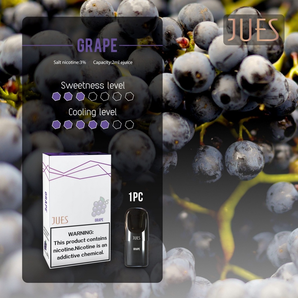 JUES Pods Pro Ceramic - Grape - Compatible with RELX Infinity Essential
