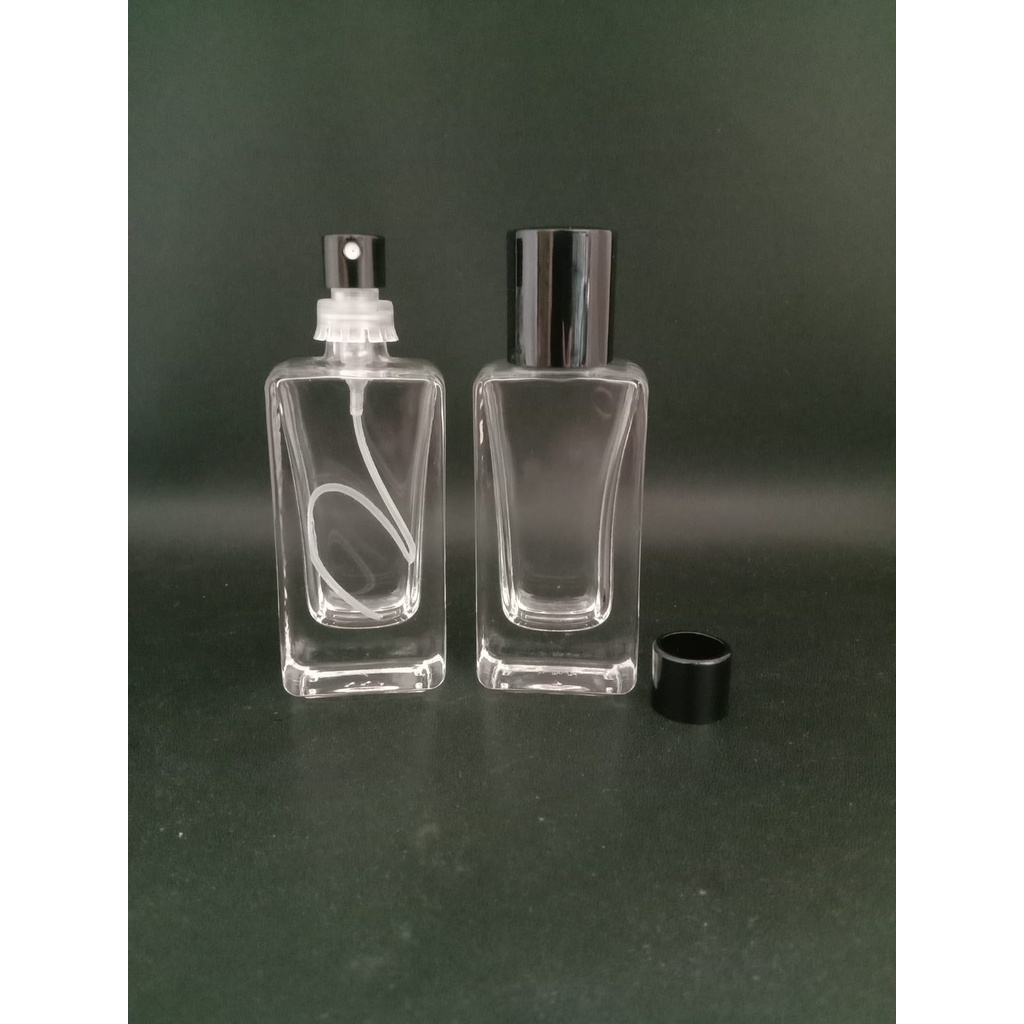 Botol parfum V32652 30ml easypump hitam tutup hitam mini per pcs
