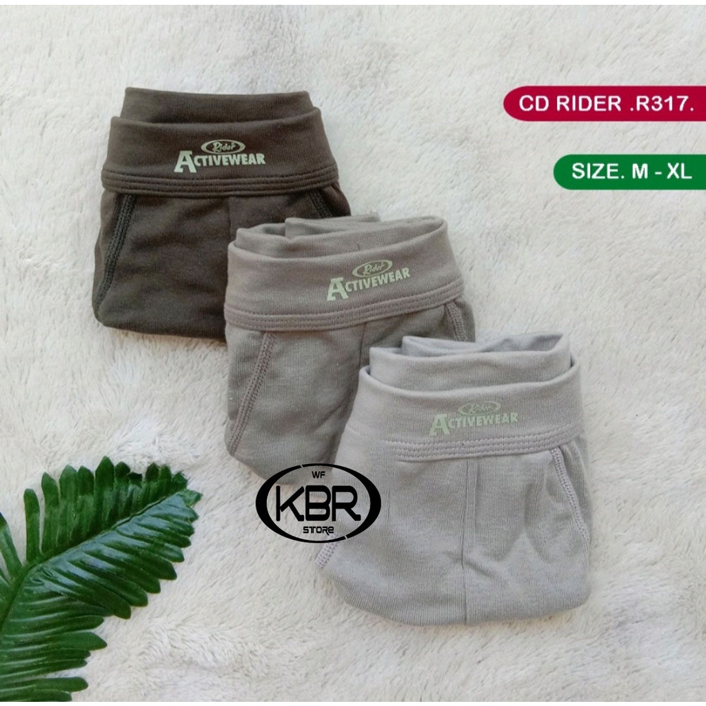 [ isi 3 PCS ] CD RIDER ACTIVE HIJAU R 317B / R762 / R333| Celana dalam rider | Pakaian pria dewasa / Celana Dalam Pria RIDER SPORT R762B ISI 3 PCS kbr store