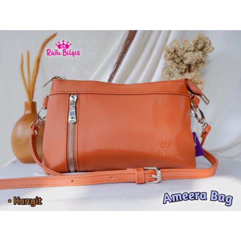 TAS SELEMPANG AMEERA BAG ORIGINAL BY RATU BILQIS BAHAN CHOCOLY ANTI AIR WATERPROOF PREMIUM