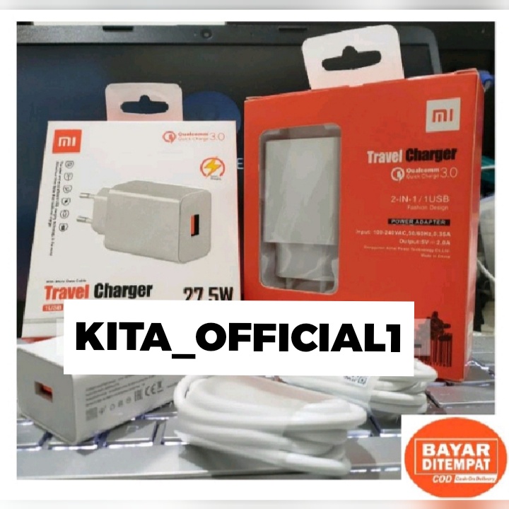 Tc travel Charger xiaomi 27,5w Original Fast Charging