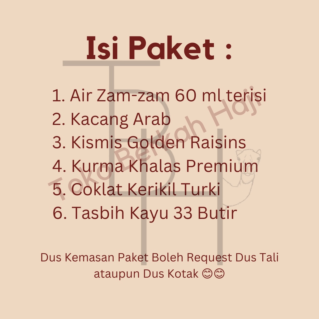 Paket Oleh oleh Haji dan Umroh + Coklat Kerikil + Tasbih