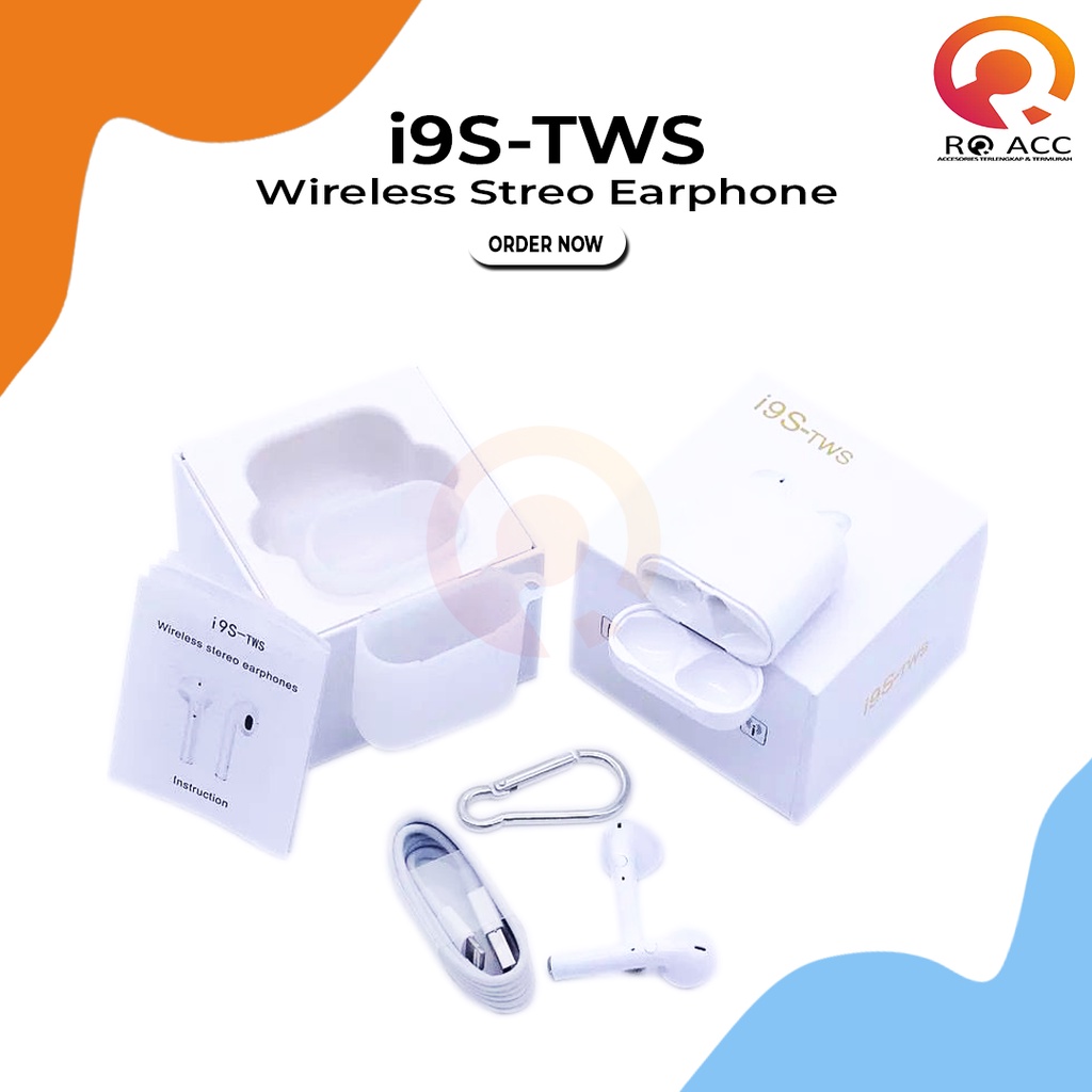 [RO ACC] I9S HEADSET BLUETOOTH WIRELESS TWS VERSI 5.0 WITH CHARGING DOCK