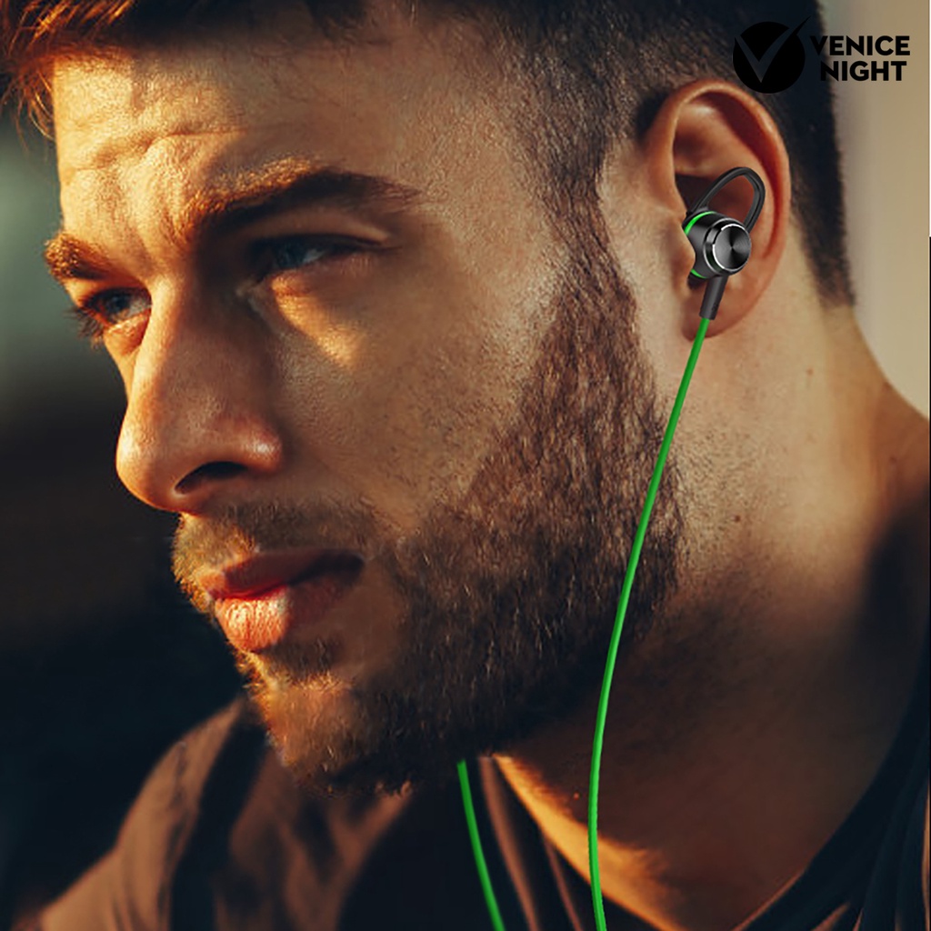 (VNEP) (Berkabel) G26 Earphone High Fidelity Kebisingan Membatalkan Ringan 3.5mm Stereo Olahraga In-ear Gaming Earbud untuk Menelepon