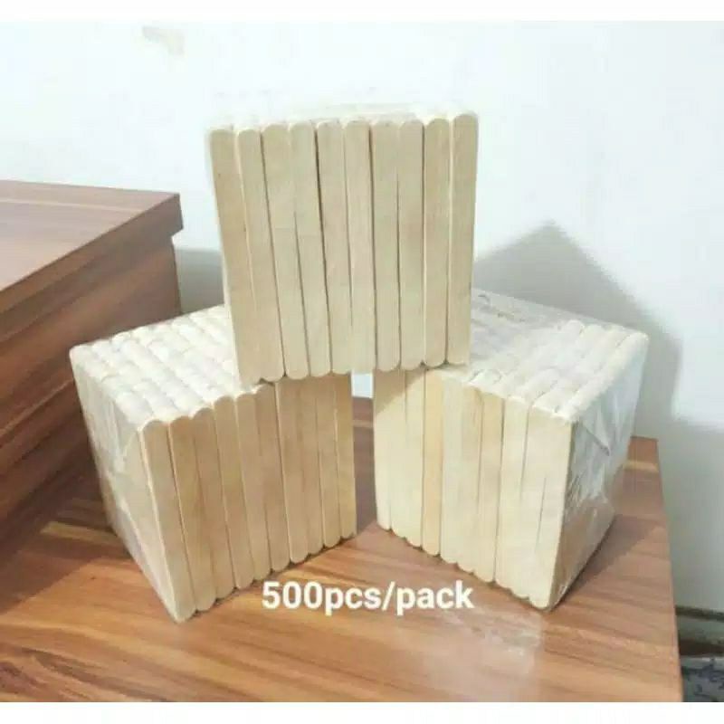 Stik Racak Herbal Stik Es Krim Polos/ Stick Ice Cream isi 500pcs / Stik Kayu / Kerajinan Tangan