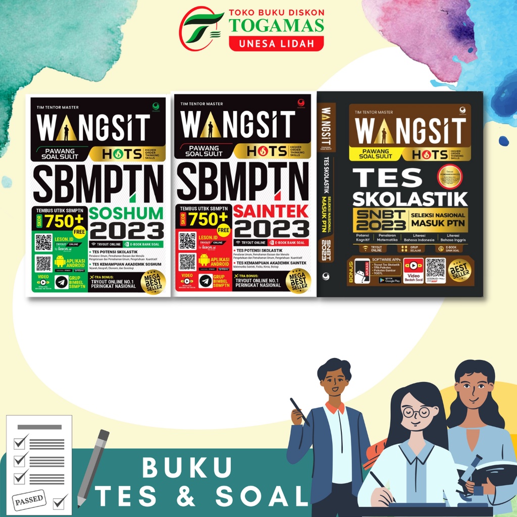 READY STOCK! WANGSIT PAWANG SOAL SULIT HOTS SBMPTN SOSHUM &amp; SAINTEK 2022 / 2023 / TPS 2022