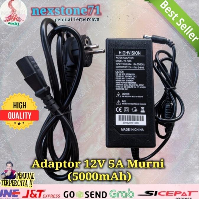 Adaptor Dvr Cctv 12V/5A Murni (5000Mah)