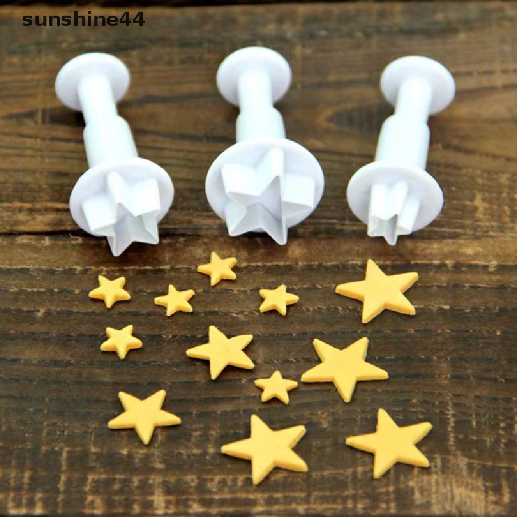 Sunshine 3 / 4 Pcs Cetakan Kue / Biskuit 3D DIY