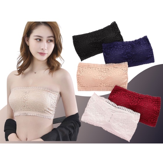 KINDSTORE❤ | [SOLID-KEMBEN-BRA] Kemben Renda | Lace Bra Sexy | Bra Wanita Seksi Berenda Dada Terbungkus Bunga