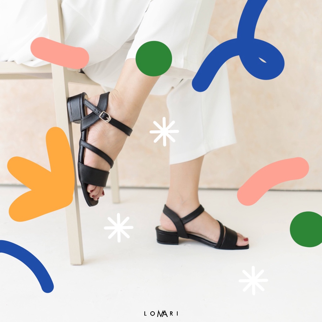 GLYNN SERIES LOMARI 3CM - Sandal Heels Wanita