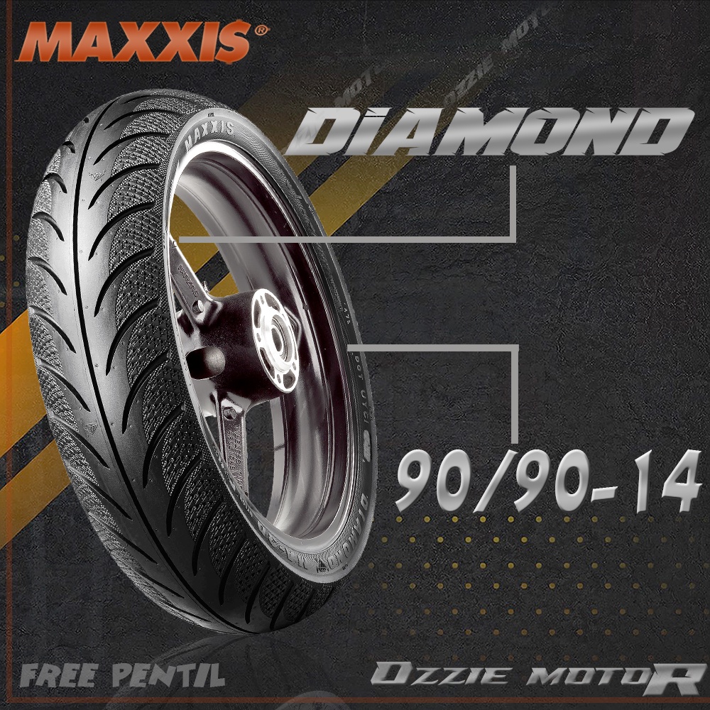 MAXXIS DIAMOND BAN TUBELESS MA - 3DN 70/90-14 | 80/80-14 | 80/90-14 | 90/80-14 | 90/90-14 | 100/80-14 | 70/90-16 | 80/90-16 BAN MOTOR MATIC RING 14 &amp; 16 ALL VARIANT