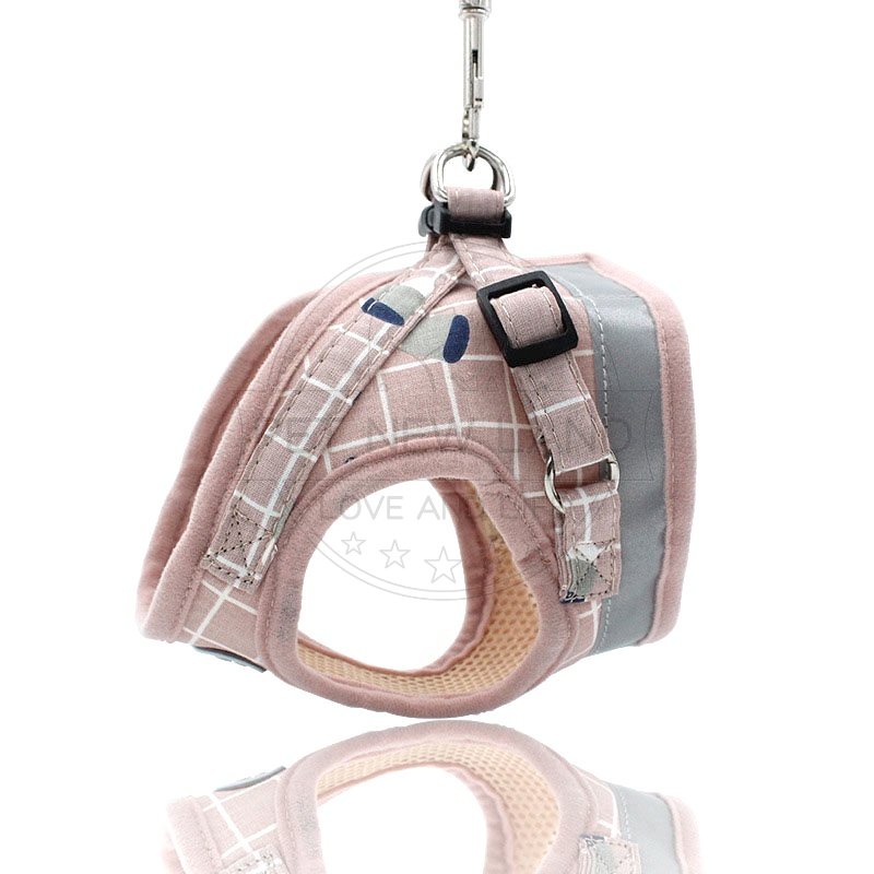 Rompi Kucing Rompi Harness Tali Tuntun Harness Rompi Harness Mesh Lembut Dengan Tali Pengikat Reflektif