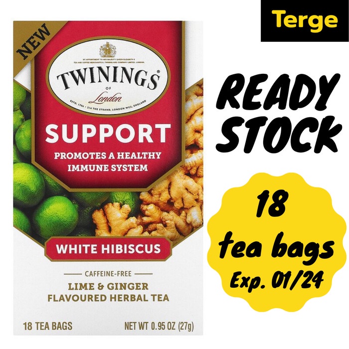 

TEH TWININGS SUPPORT UNWIND SOOTHE COMFORT HERBAL TEA 18 TEA BAGS