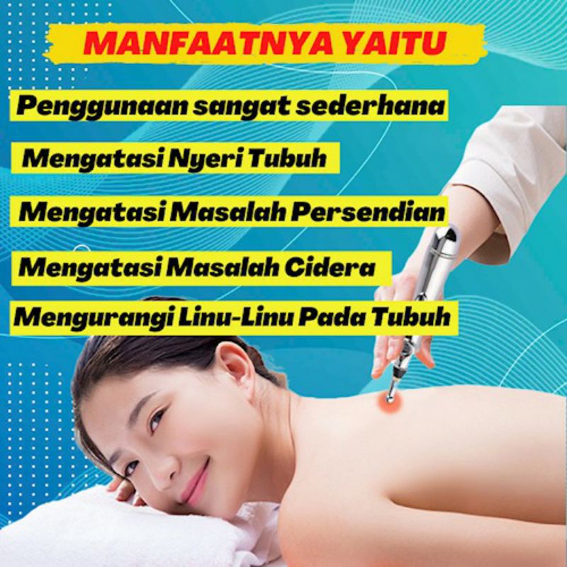 Alat pijat elektrik pen pena akupuntur portable alat pengencang kulit wajah penghilang nyeri pegal
